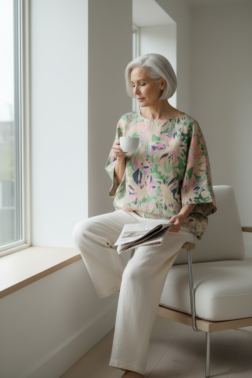 FL0017 Green Peach Senior Morning Coffee News