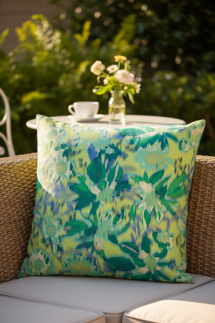 FL0017 Teal Lime Outdoor Cushion