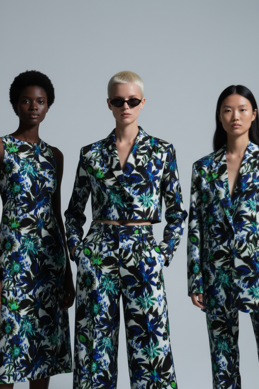 FL0017 Trio Real Prints Blur