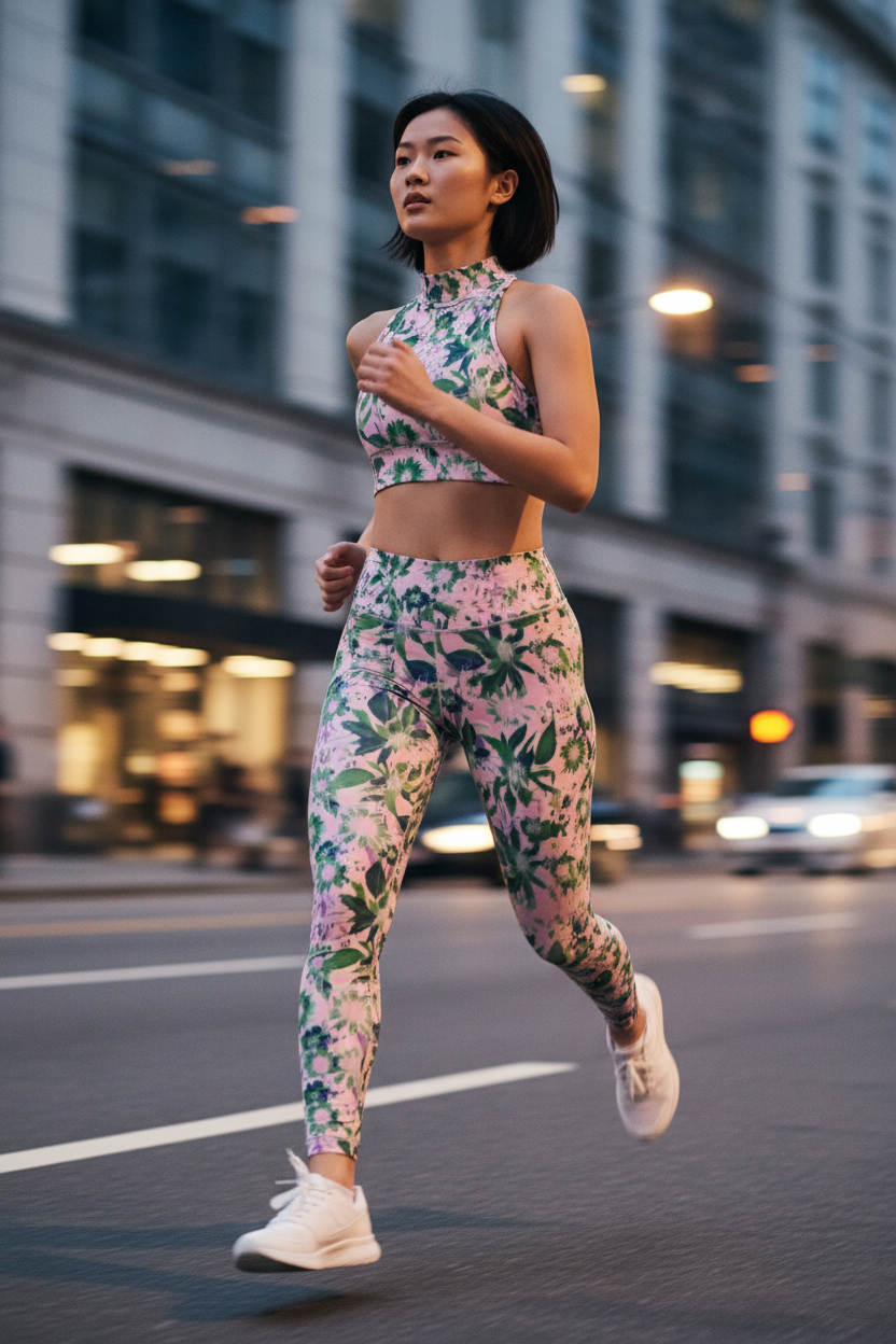 FL0017 Yellow Violet Activewear