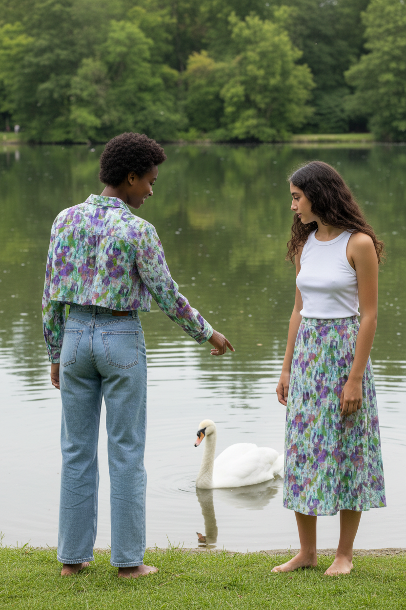 FL0019 Blue Violet Real Swan Lake Girls