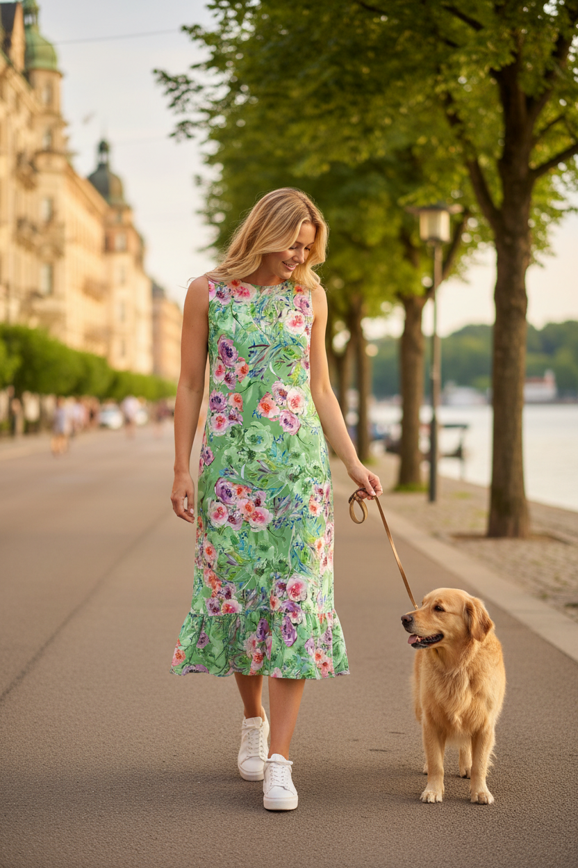 FL003 Apple Green Strandvägen Dog Walk