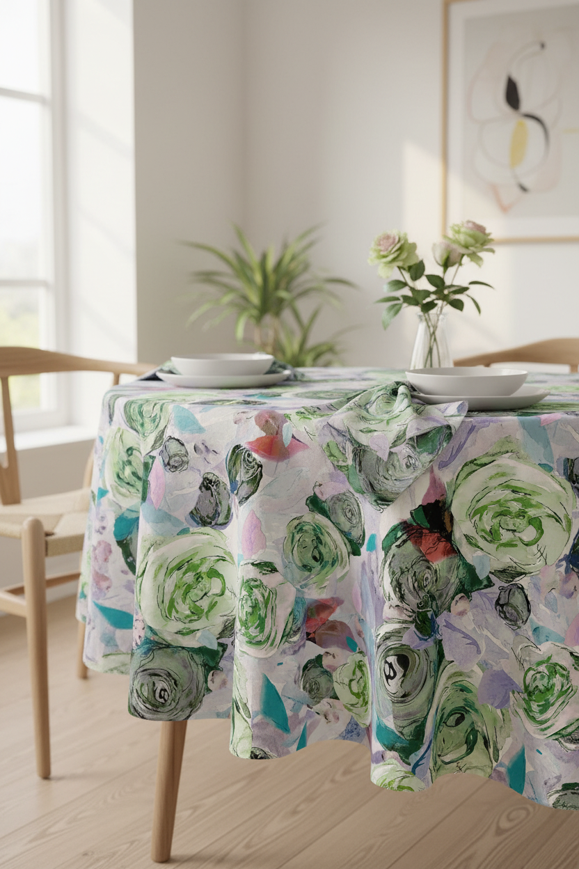 FL004 Green Pastel Tablecloth Nordic
