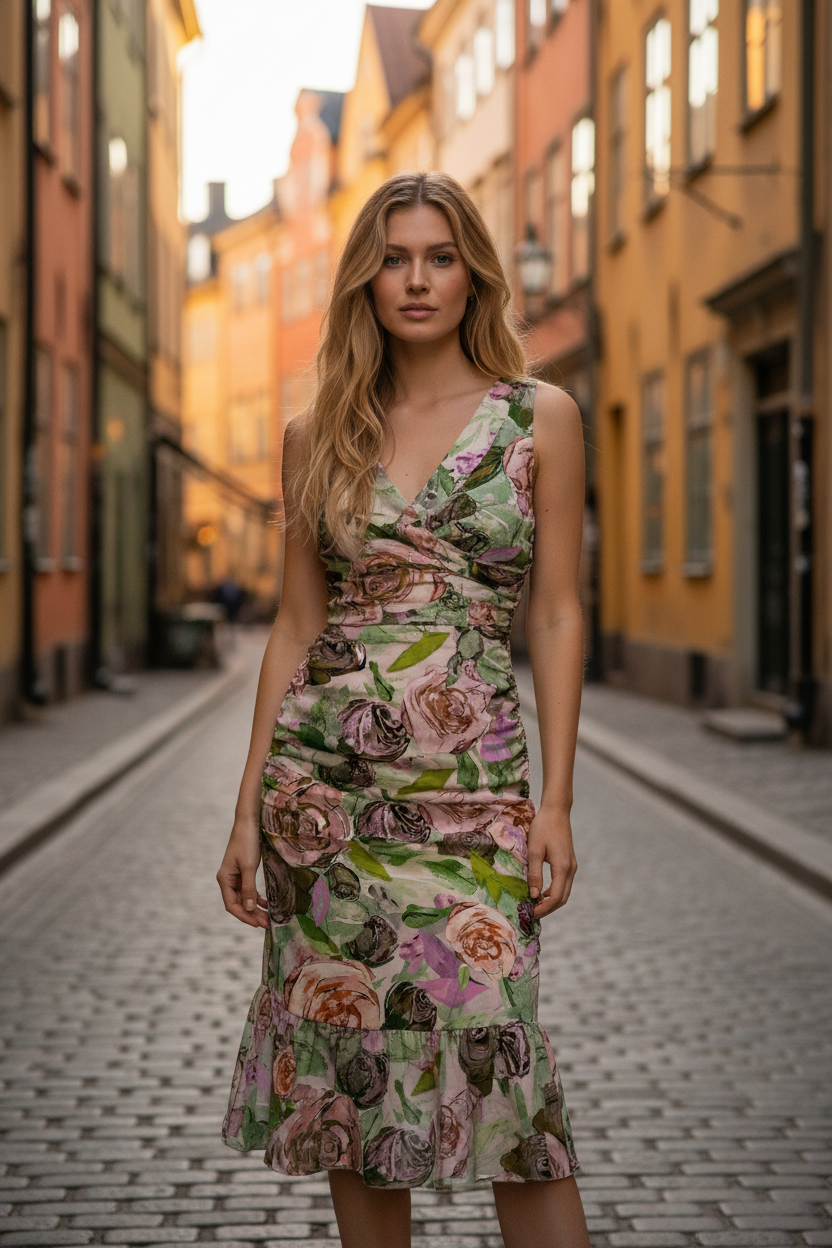 FL004 Vintage Green Gamla Stan Evening
