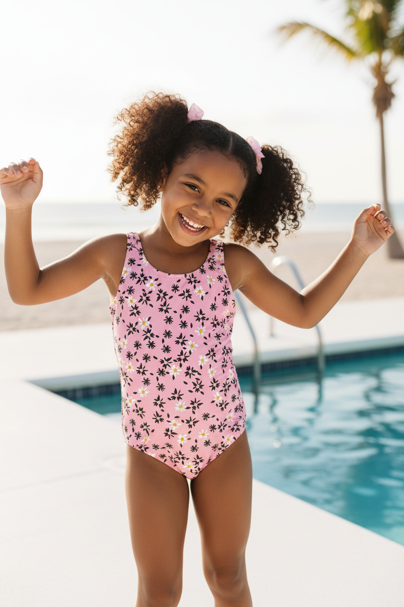 FL005 Children's Swimwear Pink