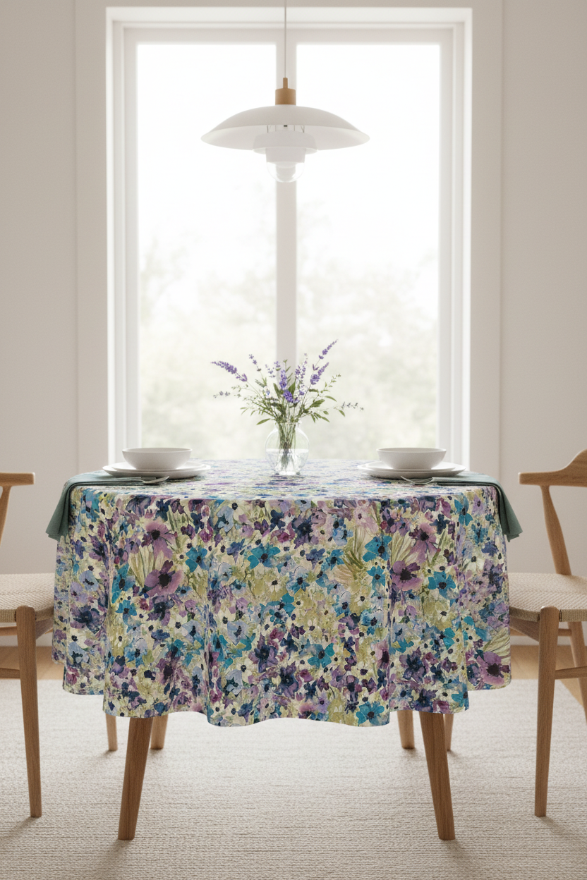 FL007 Chinese Violet Tablecloth Nordic