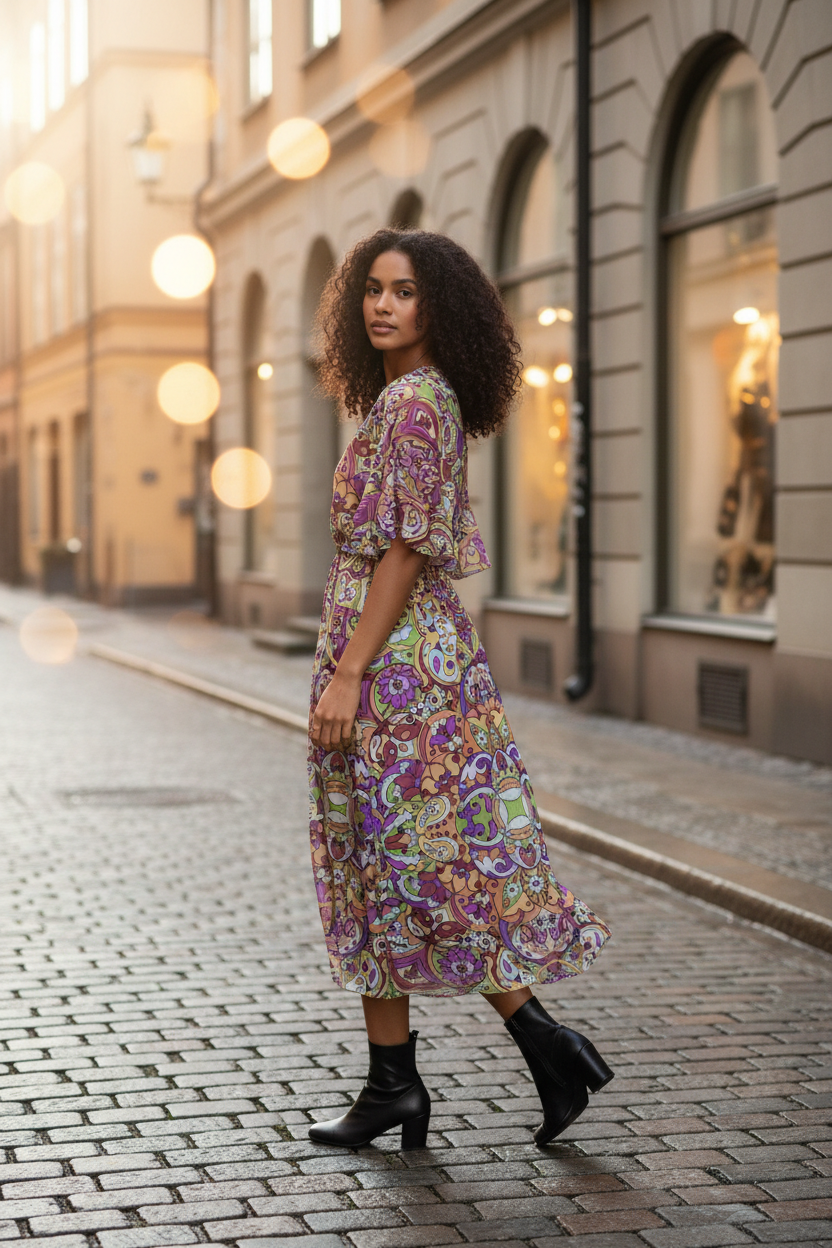PA001 Magenta - Anthropologie stil, sekundär modell B