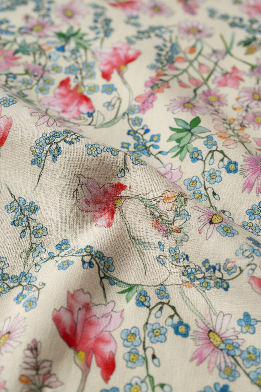 Paradise Yellow Fabric Close-up — FL001©Byheart Design Sweden 