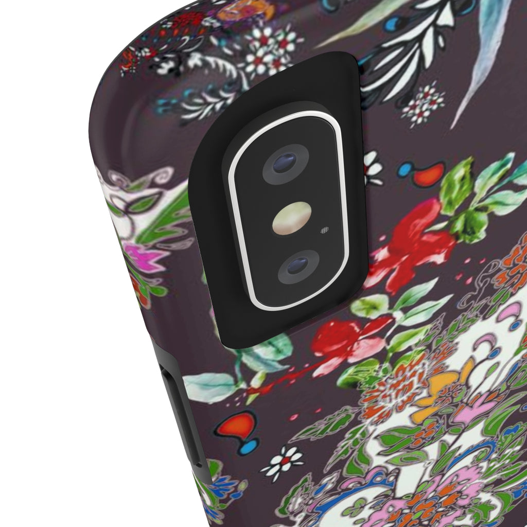 BLACK PAISLEY FLOWERS, ISFAHAN  | Tough Phone Cases, Case-Mate | 
