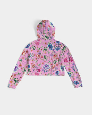AMORE PINK Women's Cropped Hoodie