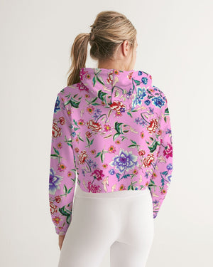 Open image in slideshow, AMORE PINK Women&#39;s Cropped Hoodie
