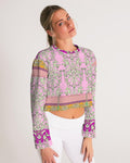 MIRACULOUS FLOWERS -PINK ||  Women's Cropped Sweatshirt