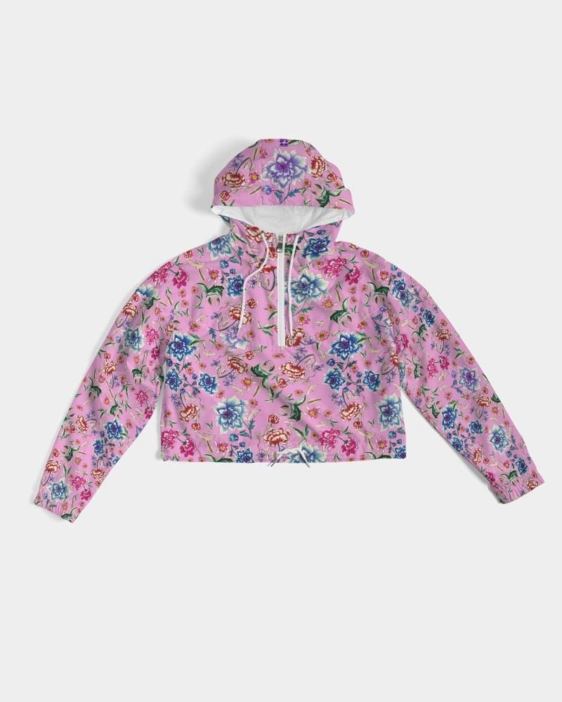 AMORE PINK Women's Cropped Windbreaker