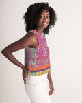 MIRACULOUS FLOWERS -PINK || Women's Cropped Tank