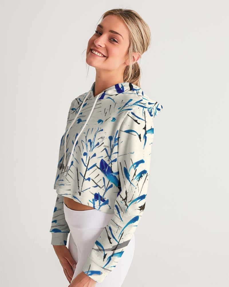 MOONLIGHT BRANCH  Women's Cropped Hoodie