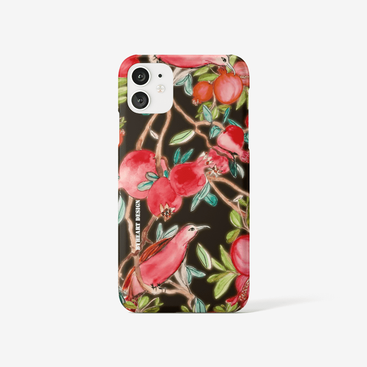 iPhone 11 case - POMEGRANATE PARADIS FRUIT || Black || 