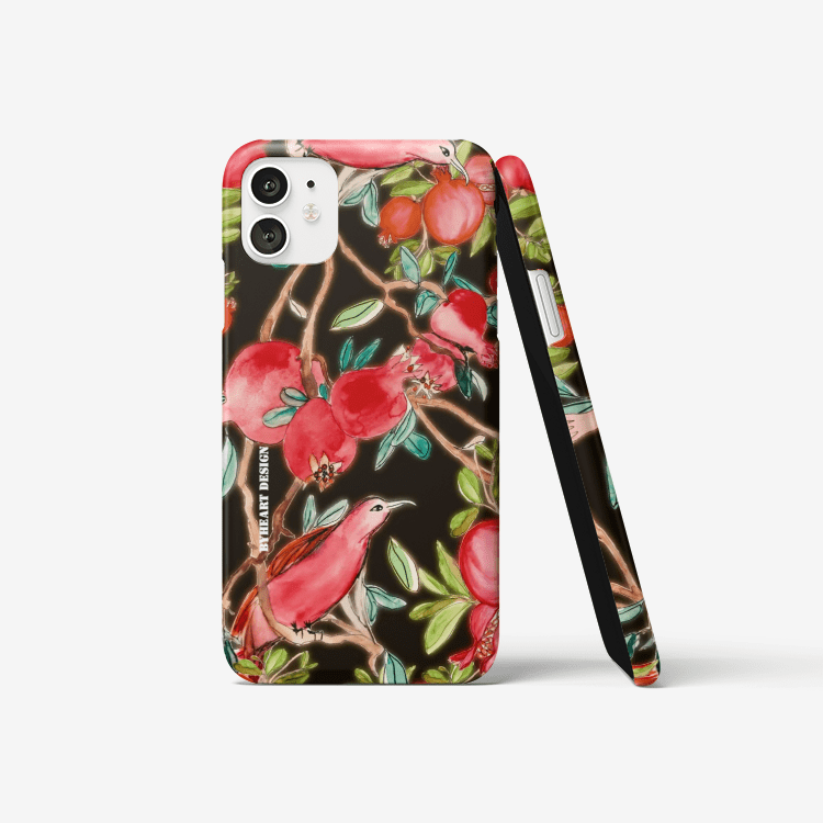 iPhone 11 case - POMEGRANATE PARADIS FRUIT || Black || 