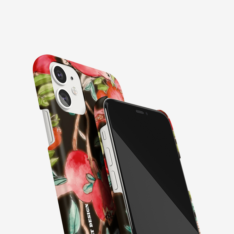 iPhone 11 case - POMEGRANATE PARADIS FRUIT || Black || 