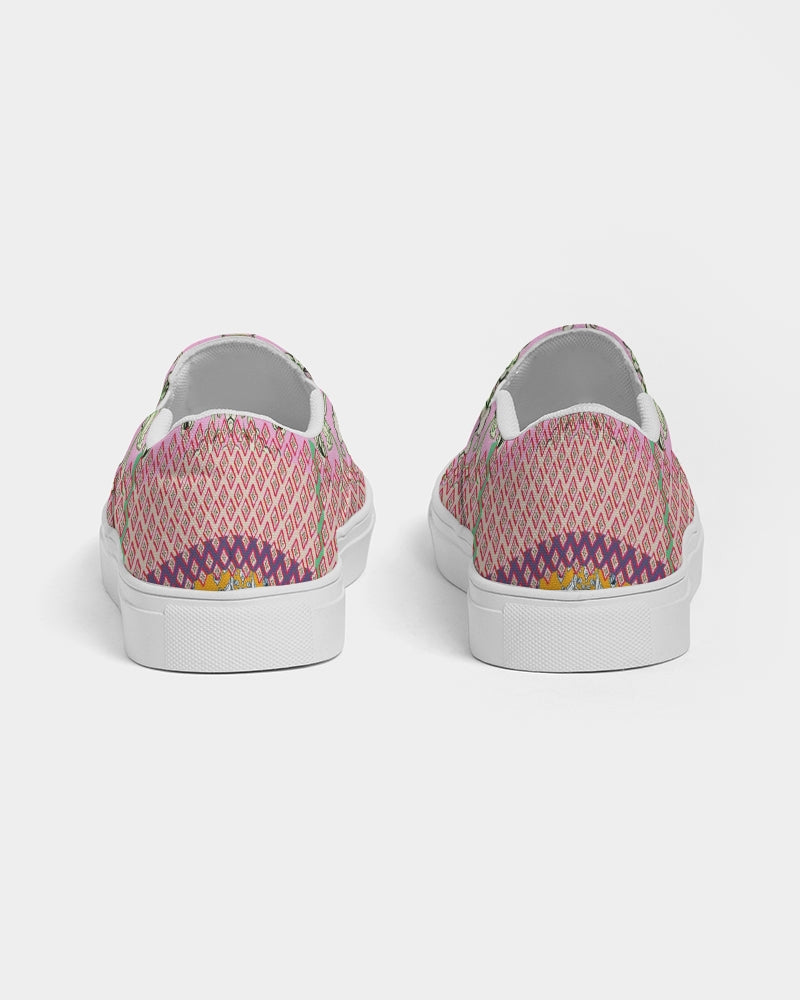 MIRACULOUS FLOWERS -PINK || Women's Slip-On Canvas Shoe