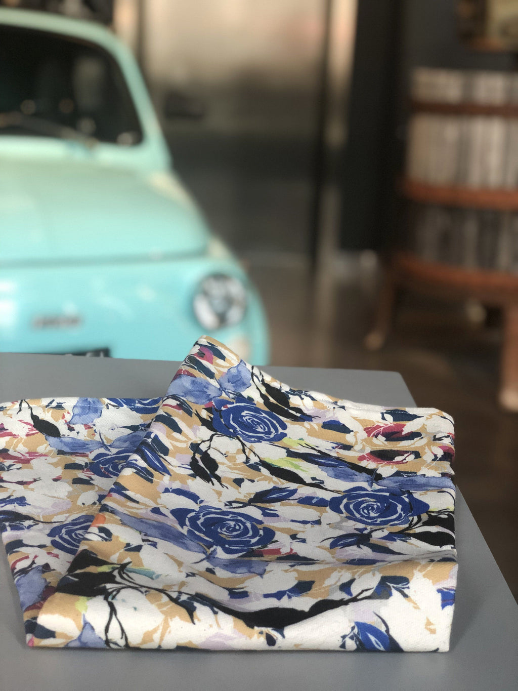 BLUE ROSES | Organic Dish Towel |