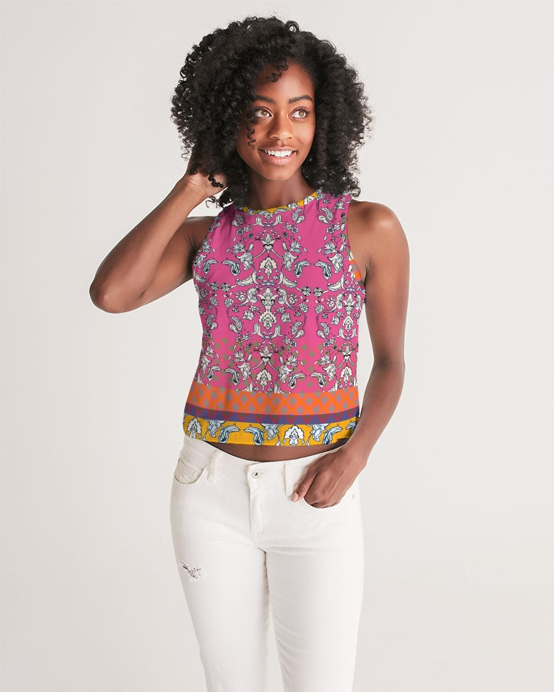 MIRACULOUS FLOWERS -PINK || Women's Cropped Tank