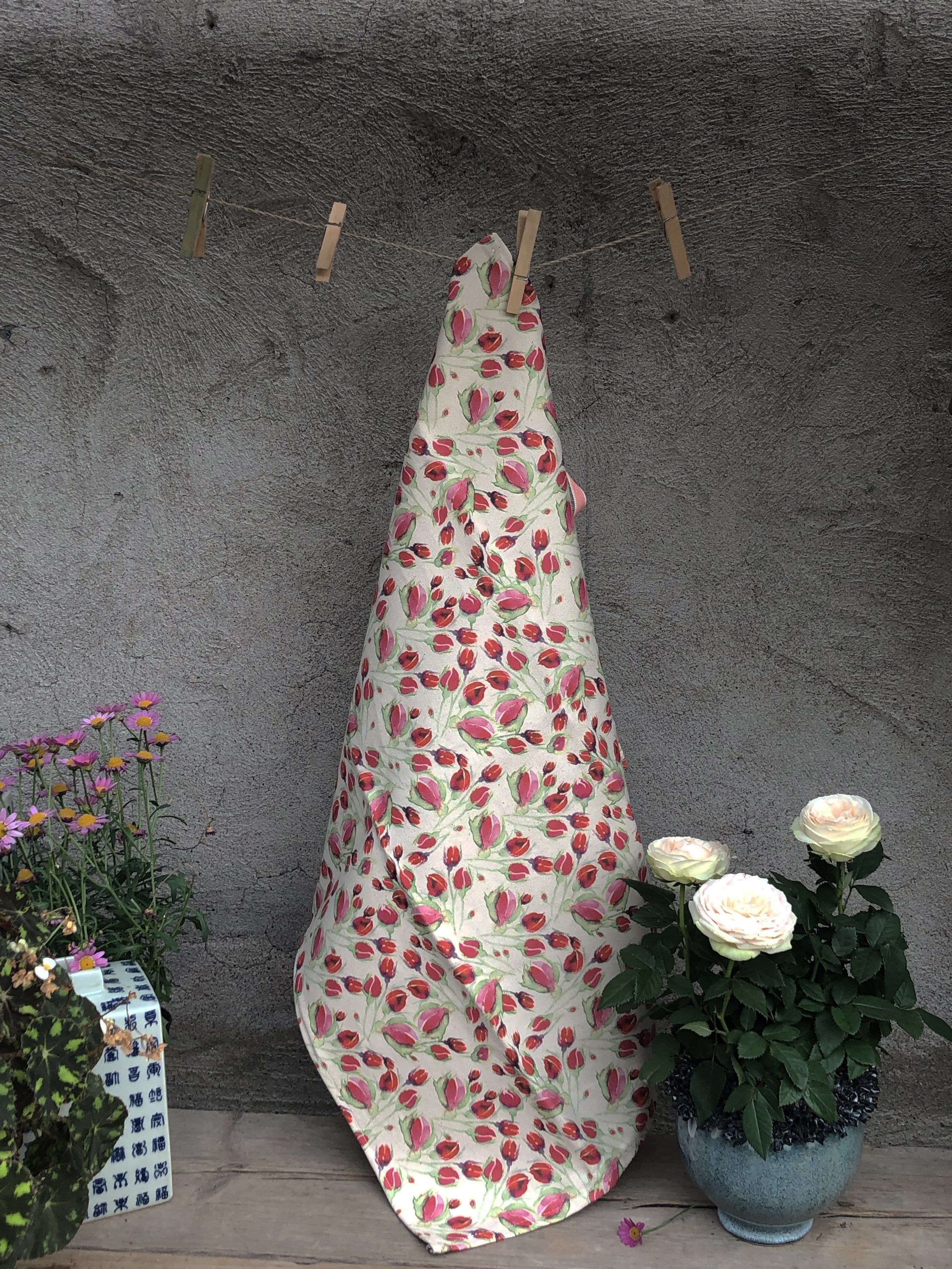 FAITHFUL ROSES | Organic Dish Towel |