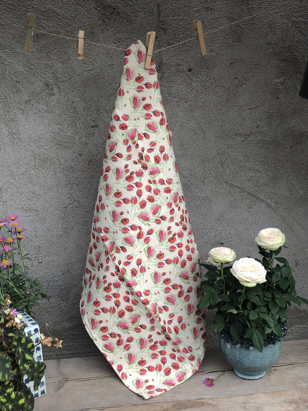 FAITHFUL ROSES | Organic Dish Towel |