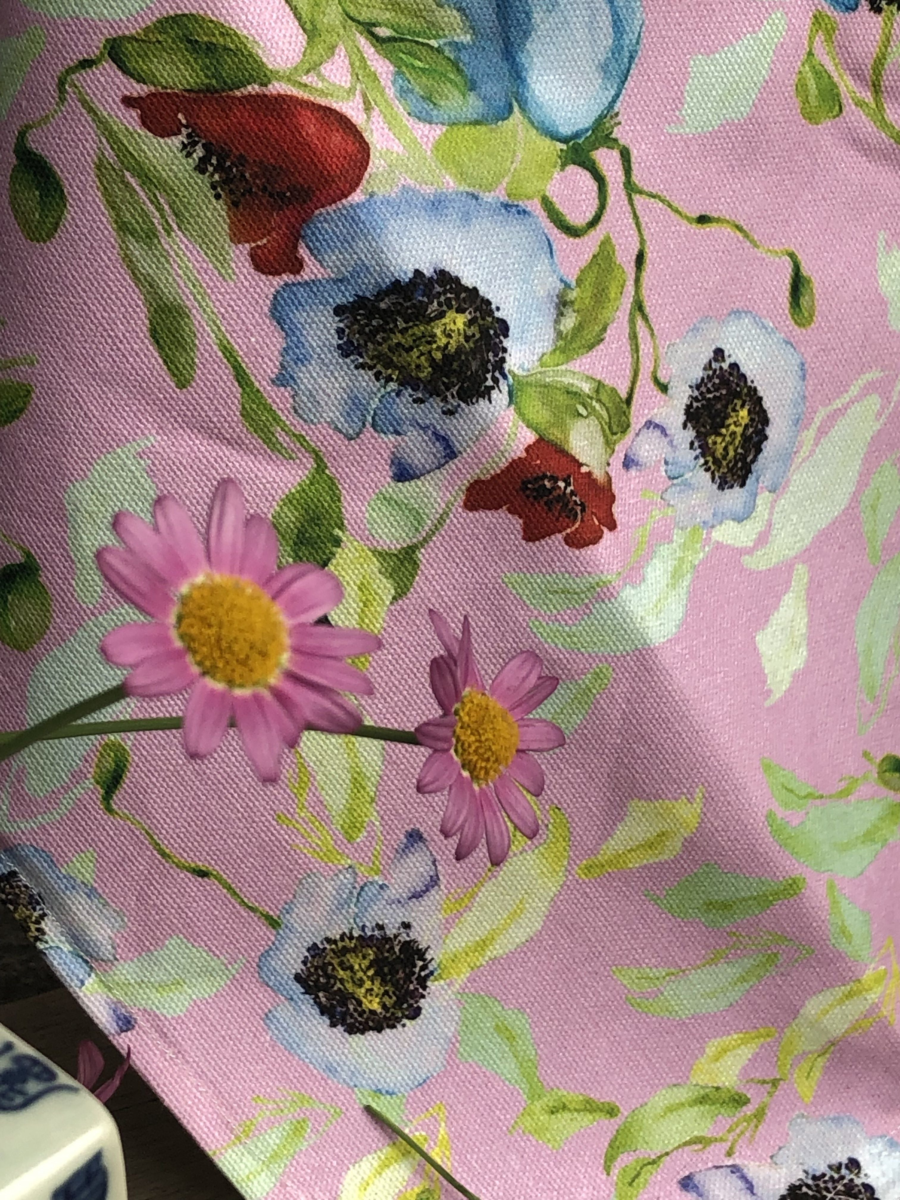 POPPY FLOWERS IN PINK | Organic Dish Towel | 