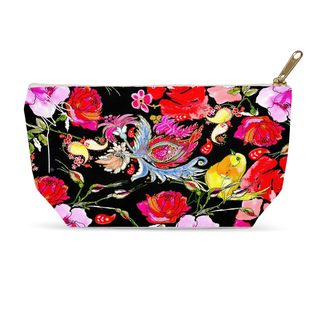 1artTo25 zip-top Cosmetic bag || Paradise Garden at night ||