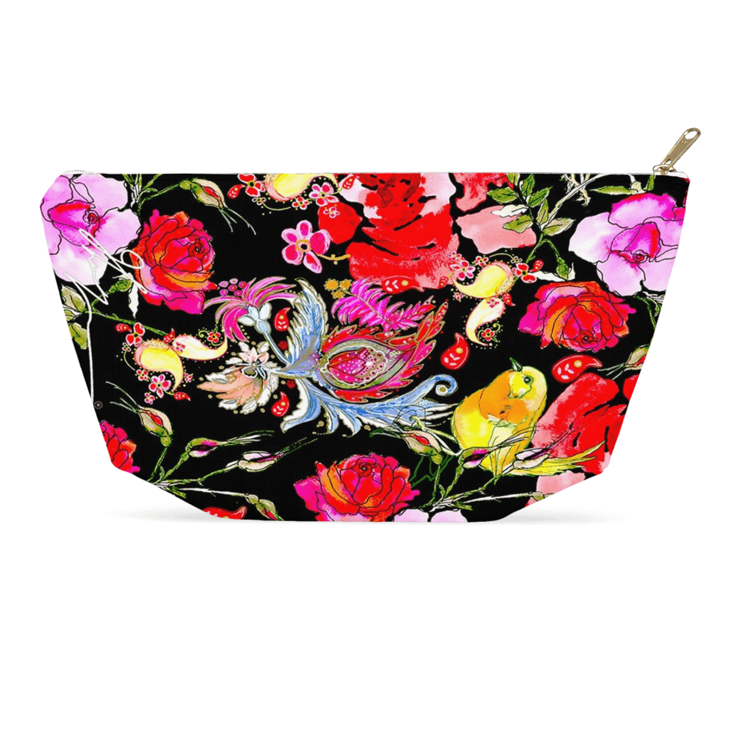 1artTo25 zip-top Cosmetic bag || Paradise Garden at night ||