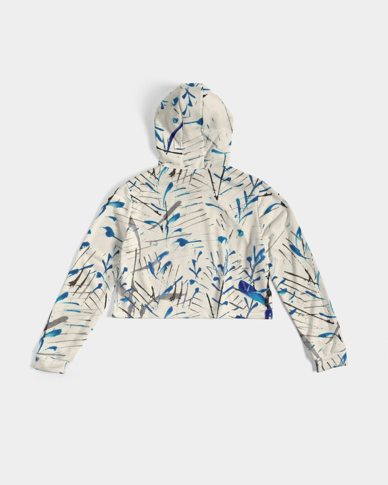 MOONLIGHT BRANCH  Women's Cropped Hoodie