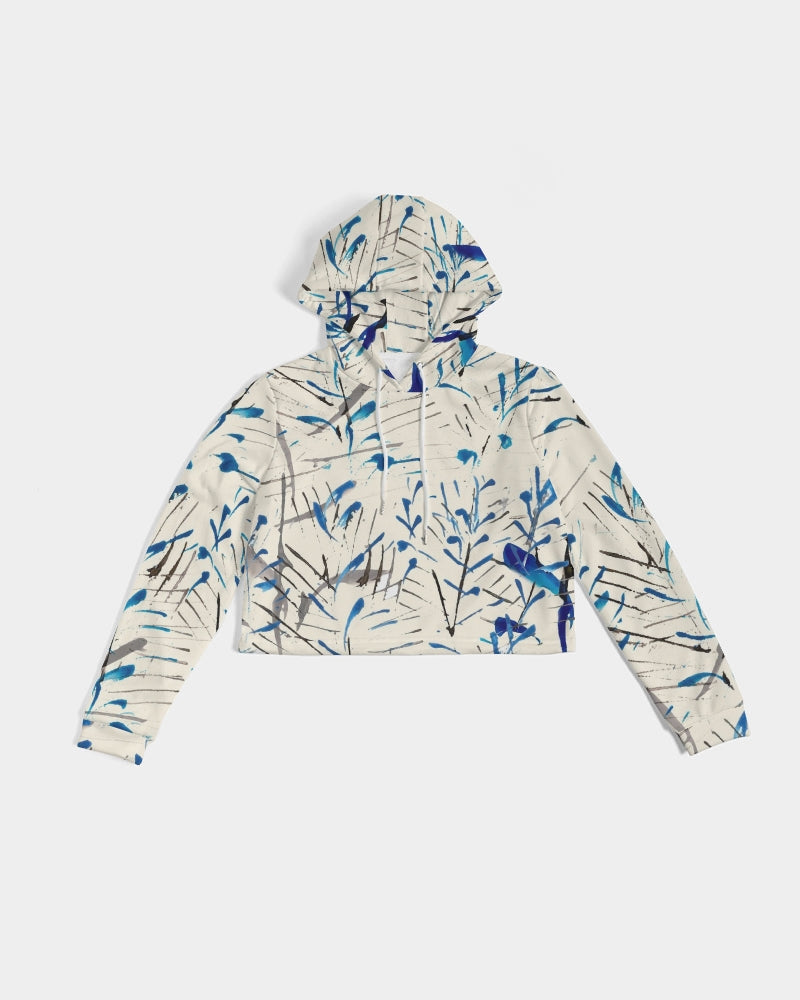 MOONLIGHT BRANCH  Women's Cropped Hoodie