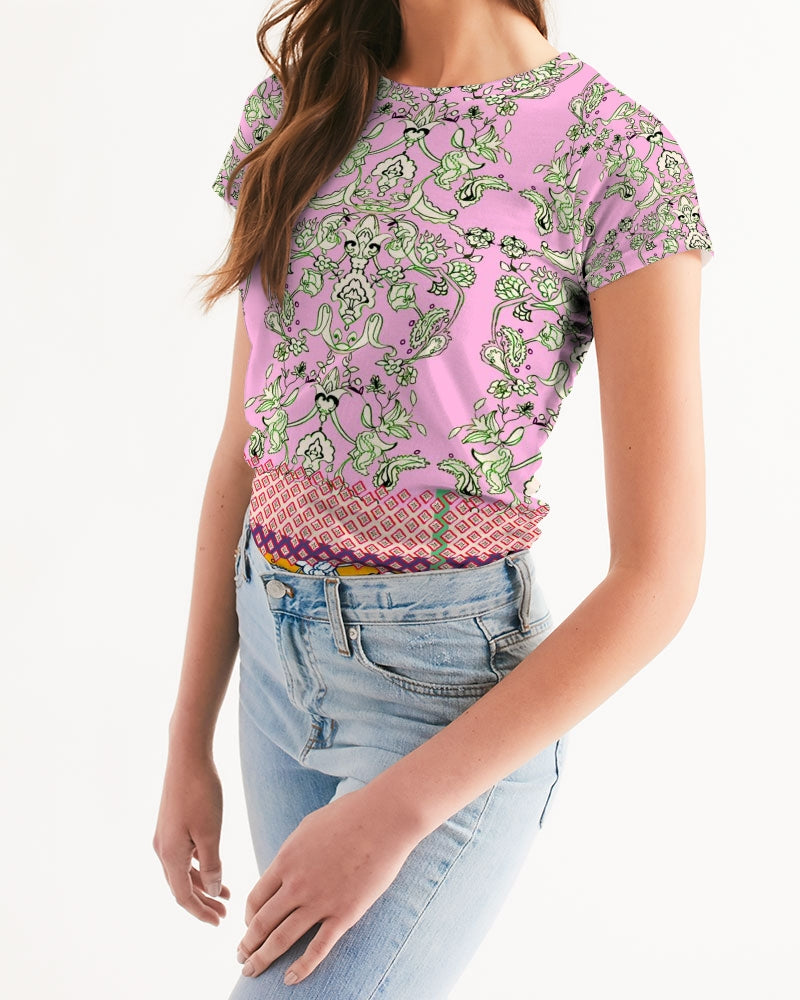 FLORAL  MIRACULOUS  WORLD - dress-pink1 Women's Tee
