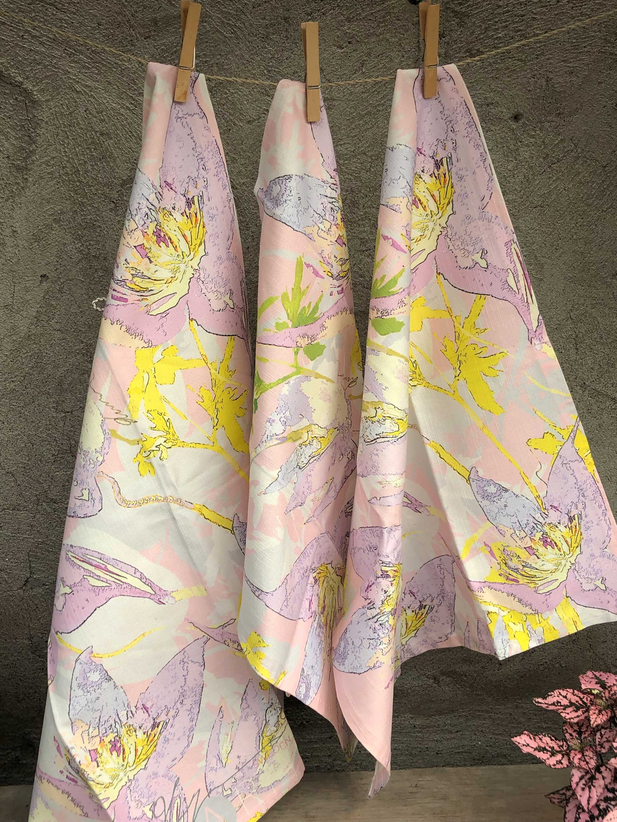 SUMMER FLOWERS | Organic Dish Towel |