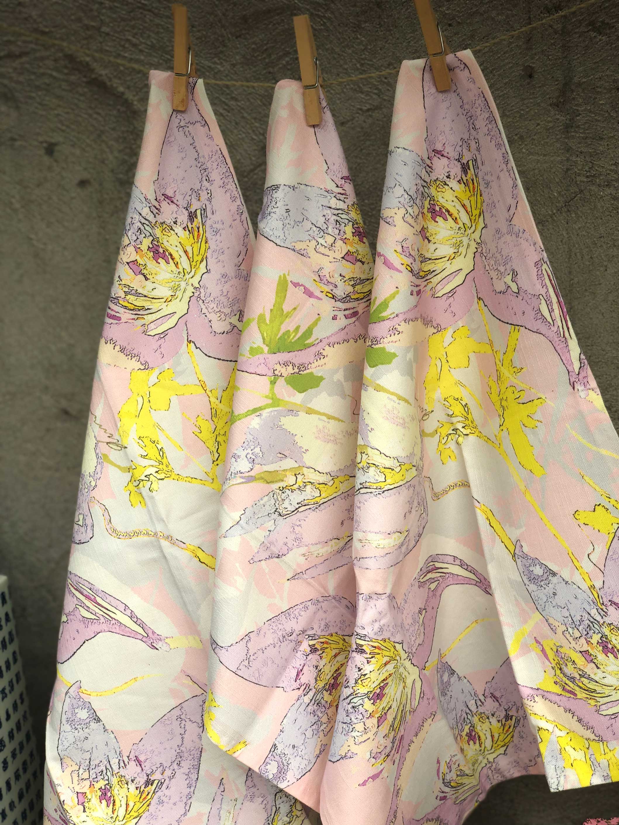 SUMMER FLOWERS | Organic Dish Towel |