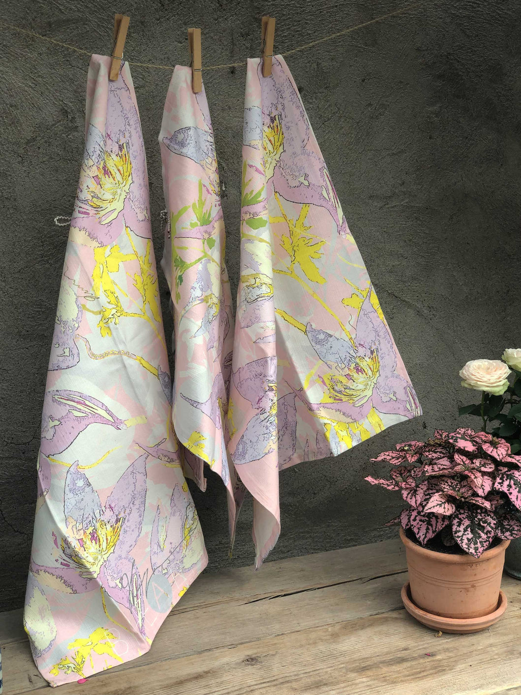 SUMMER FLOWERS | Organic Dish Towel |