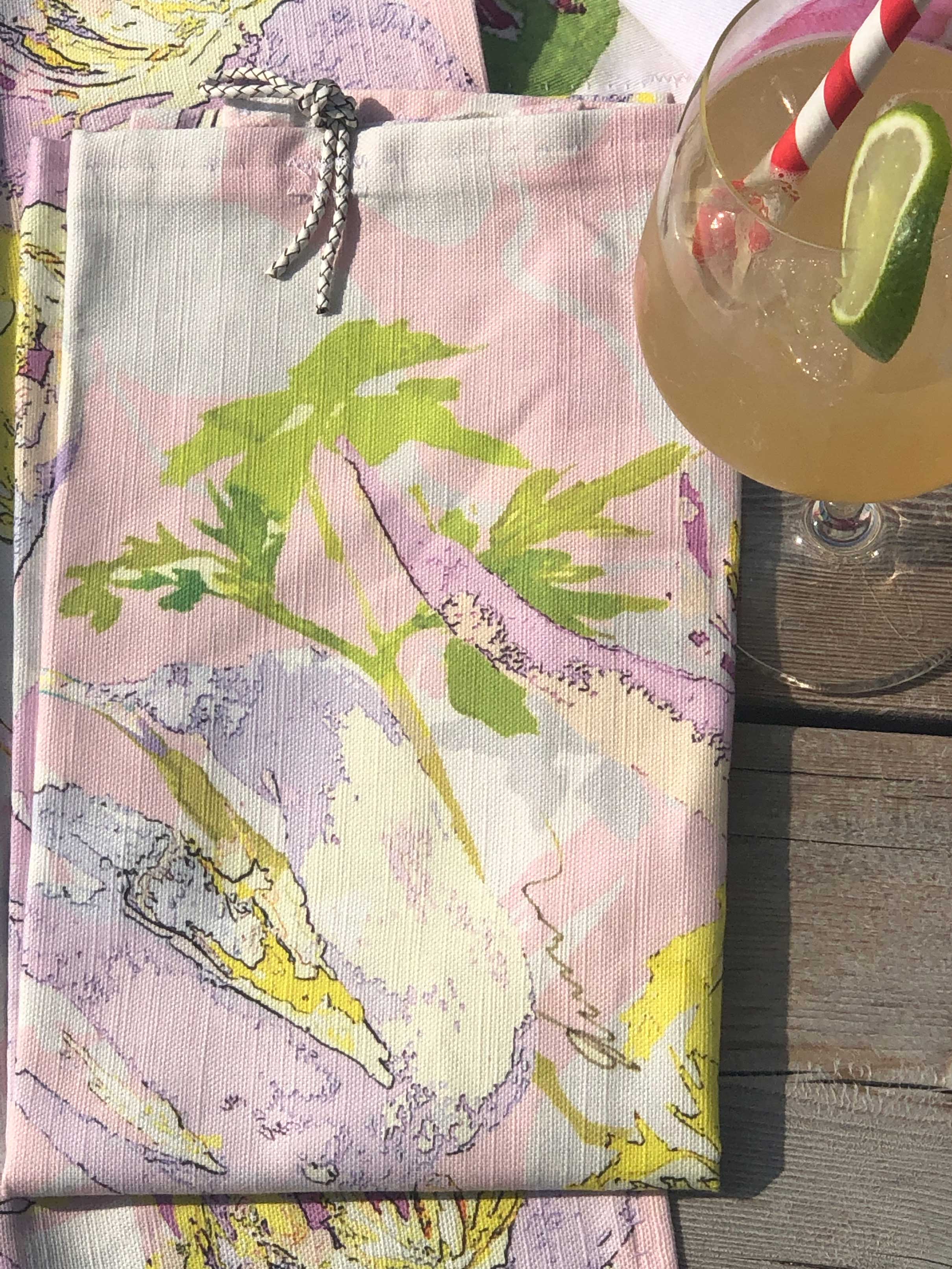 SUMMER FLOWERS | Organic Dish Towel |