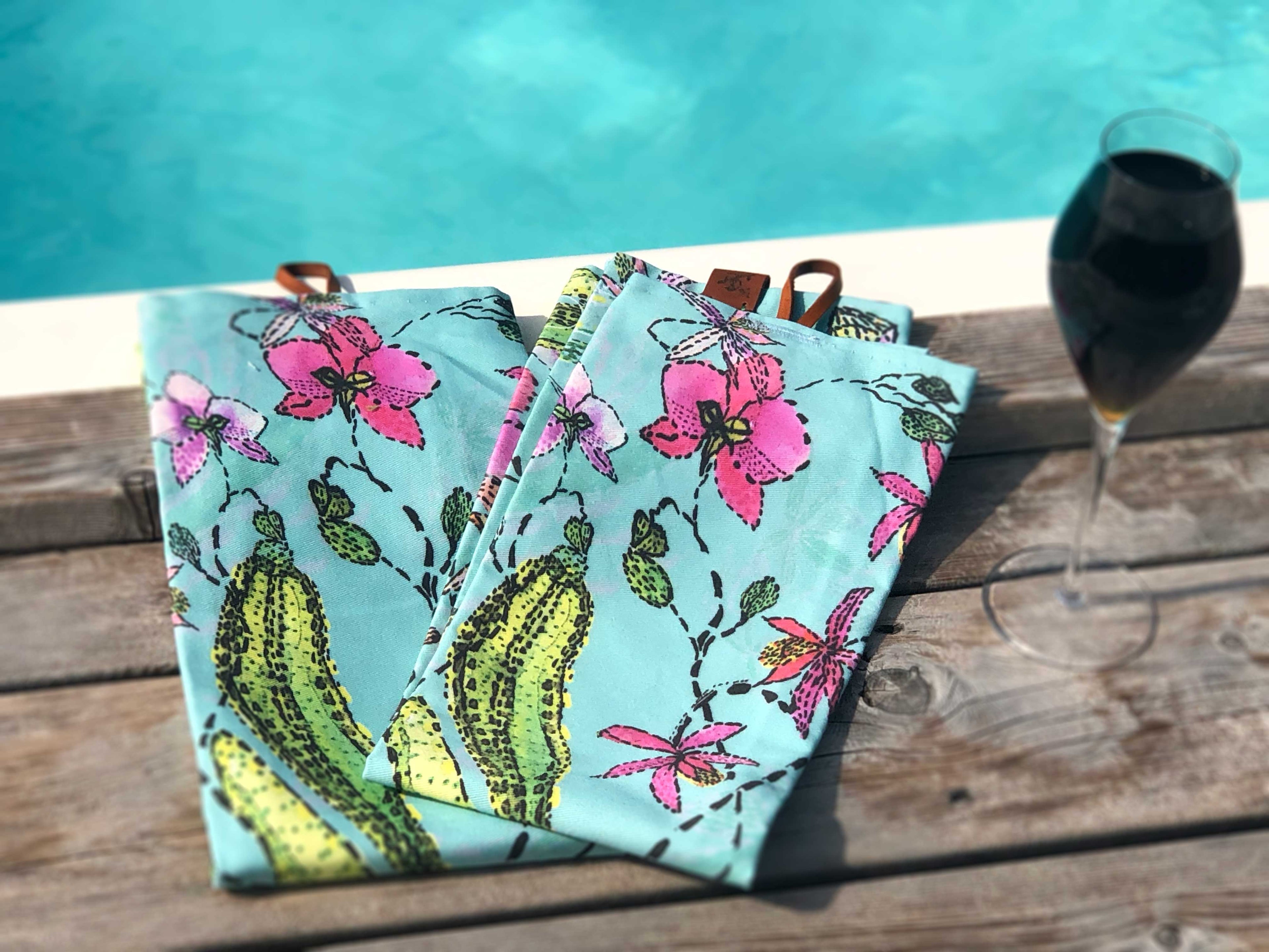 EXOTIC BLUE ORCHIDS  | Organic Dish Towel |