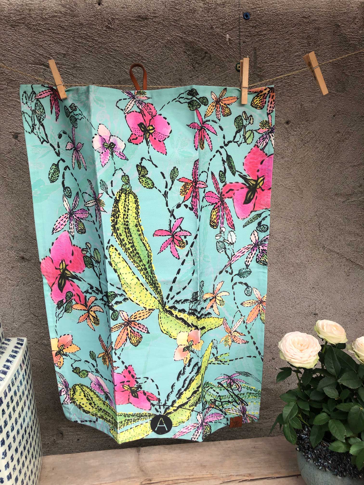 EXOTIC BLUE ORCHIDS  | Organic Dish Towel |