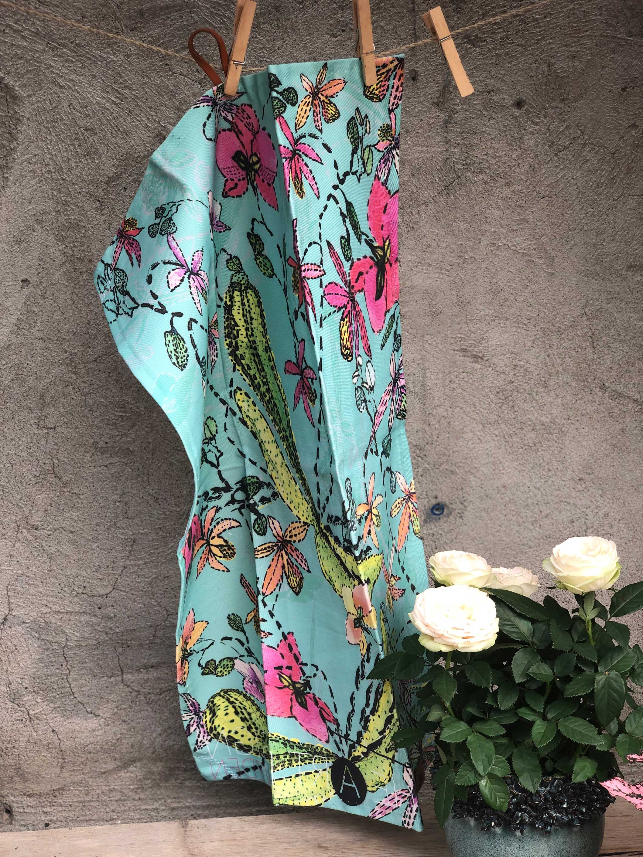 EXOTIC BLUE ORCHIDS  | Organic Dish Towel |