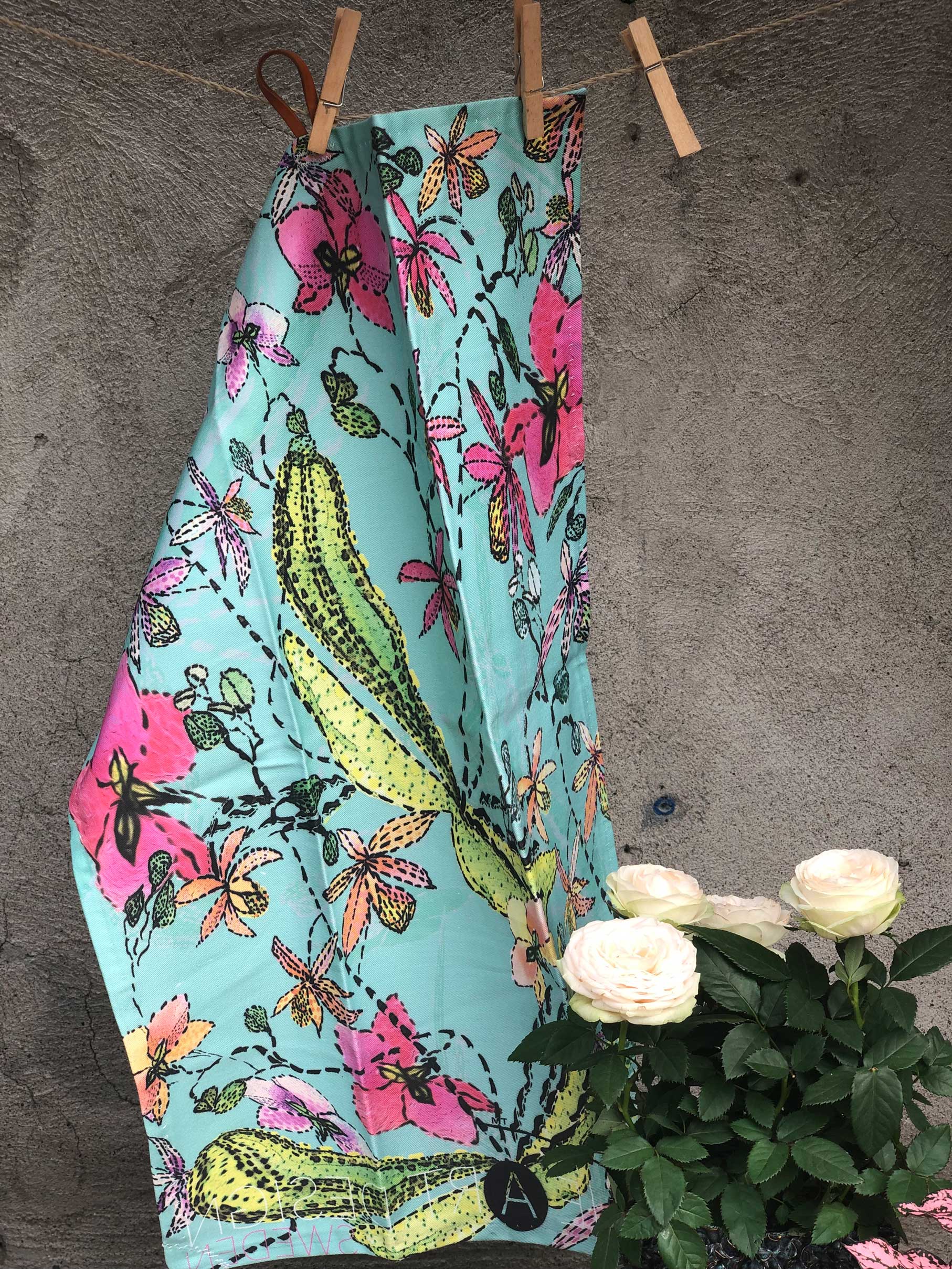 EXOTIC BLUE ORCHIDS  | Organic Dish Towel |
