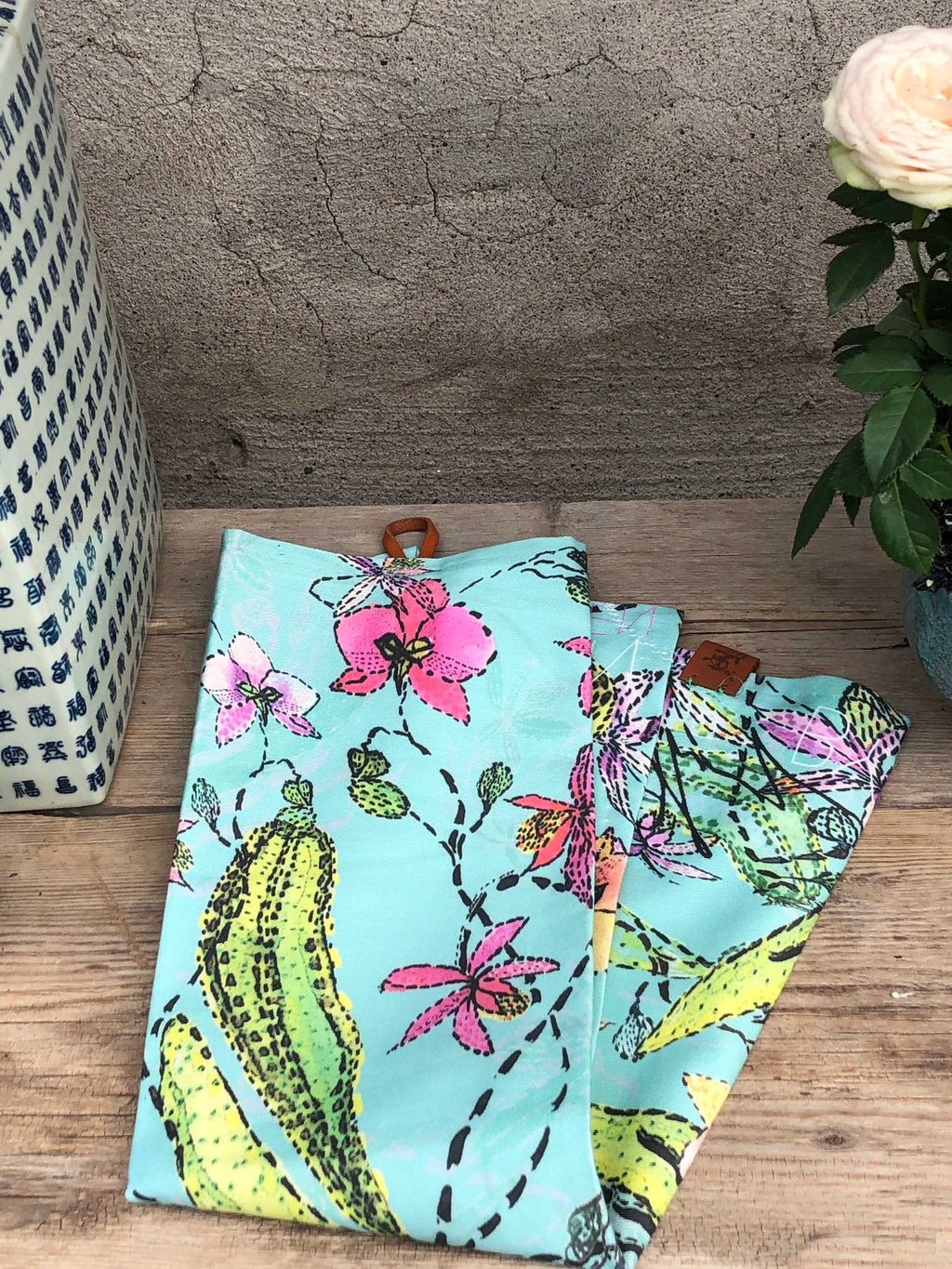 EXOTIC BLUE ORCHIDS  | Organic Dish Towel |