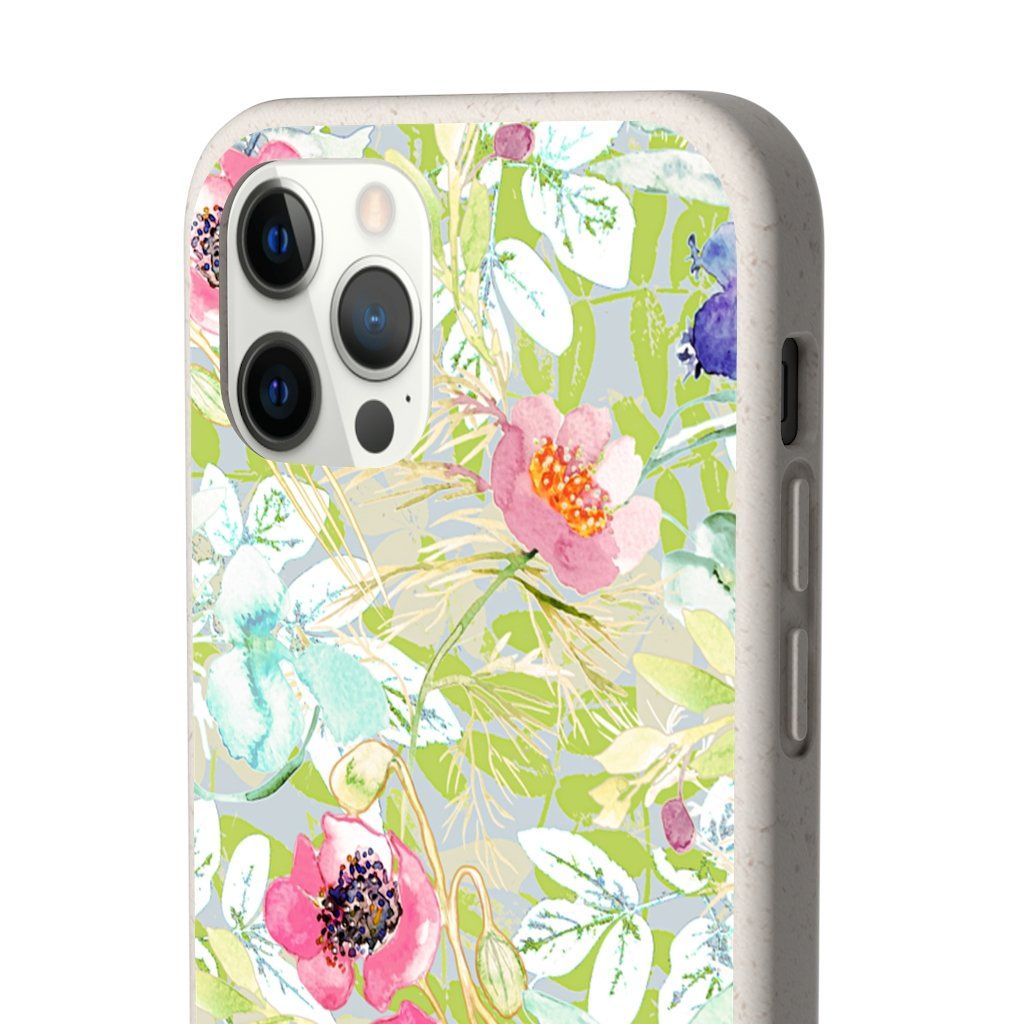 Biodegradable Case || BLUE BLOMS IN GOLLESTAN GARDEN || 