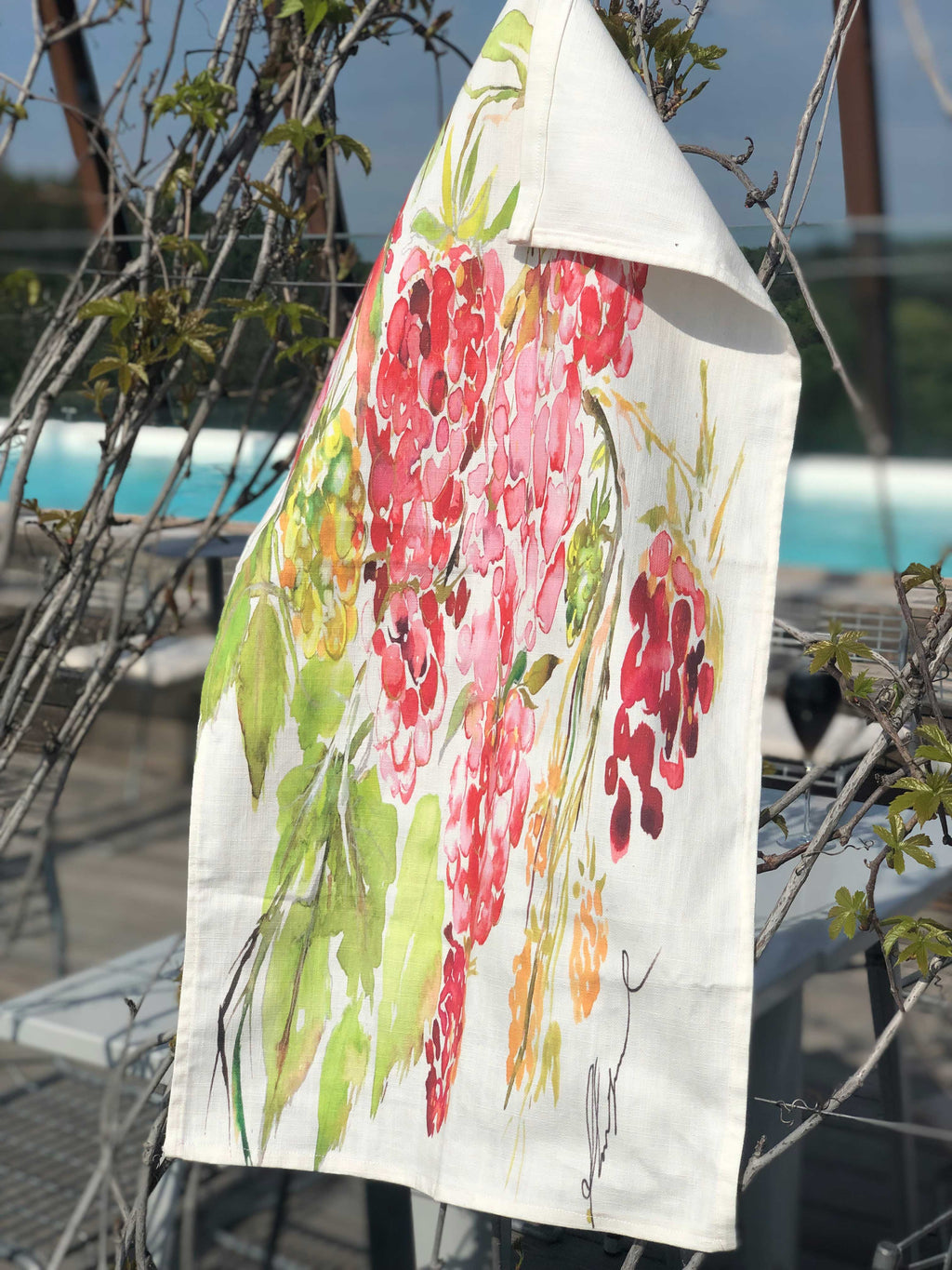 SWEET RASPBERRY | Organic Dish Towel |