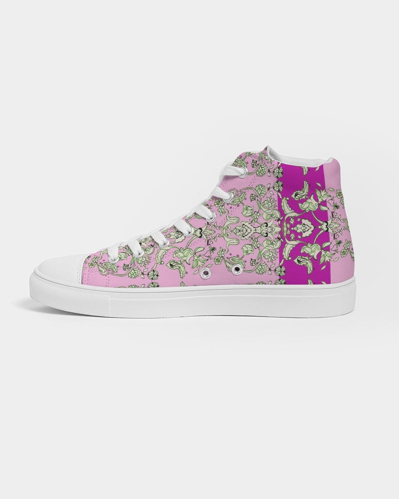 MIRACULOUS FLOWERS -PINK ||  Women's Hightop Canvas Shoe