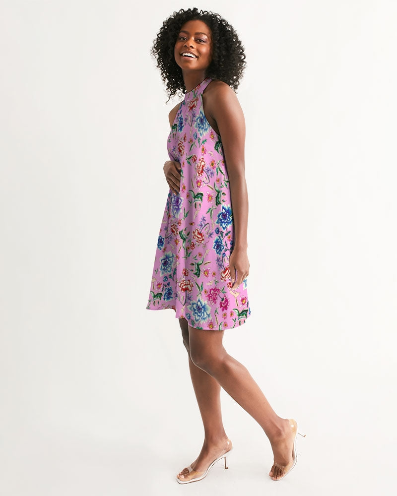AMORE PINK  || Women's Halter Dress