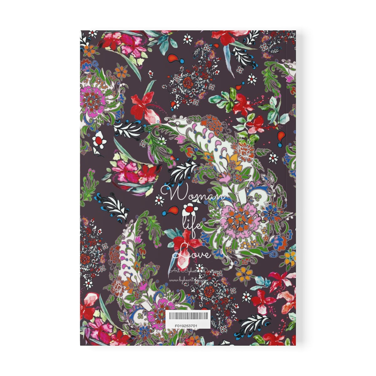 BLACK PASLEY FLOWERS, ISFAHAN | Softcover Notebook, A5 |