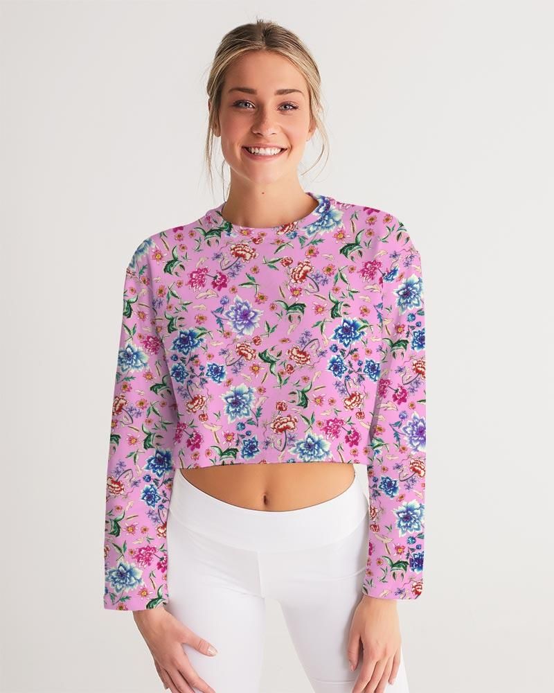 AMORE PINK Women's Cropped Sweatshirt