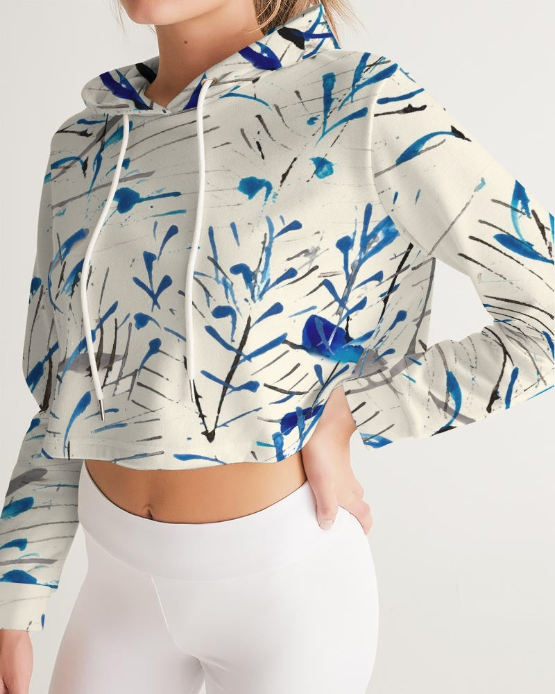 MOONLIGHT BRANCH  Women's Cropped Hoodie