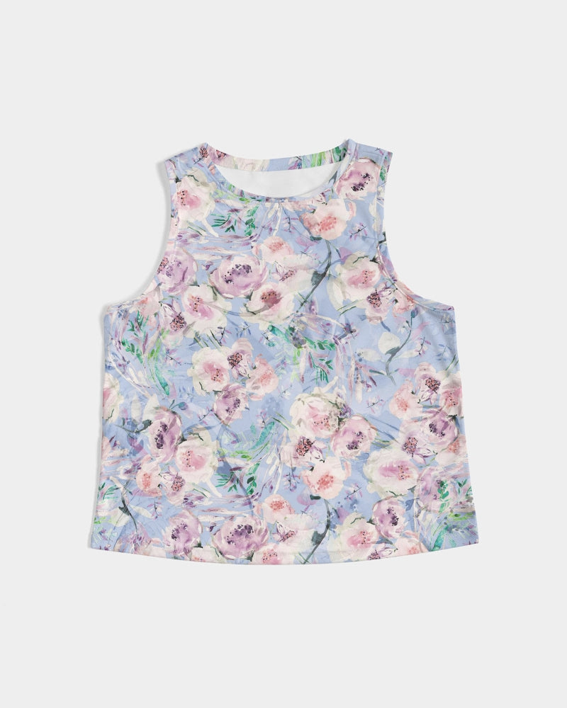LOVE OF ORIENT FLOWERS - PURPEL Women's Cropped Tank